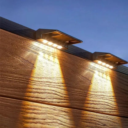 2-Pack Solar Wall Lights with 4 LEDs