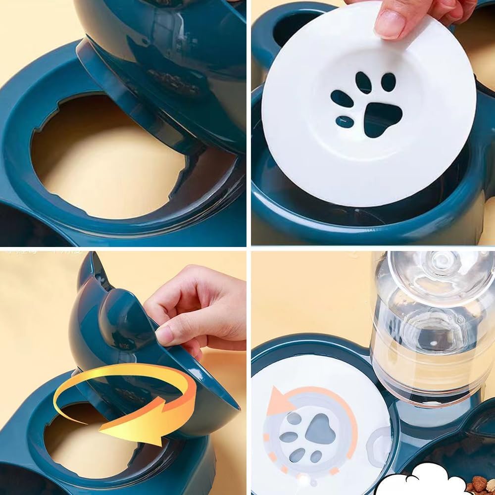 3-in-1 Cat Feeding Station