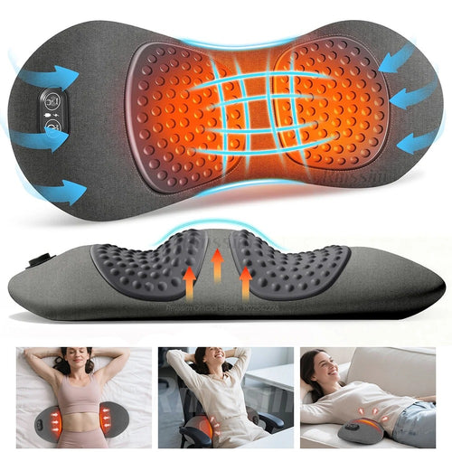Heated Back Massager– Vibration Therapy Pillow