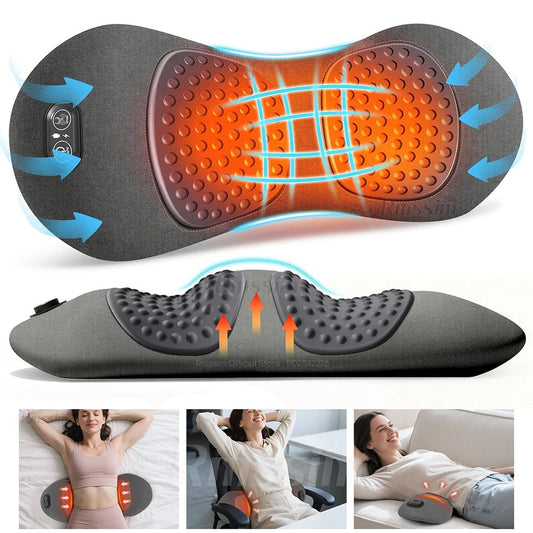Heated Back Massager– Vibration Therapy Pillow