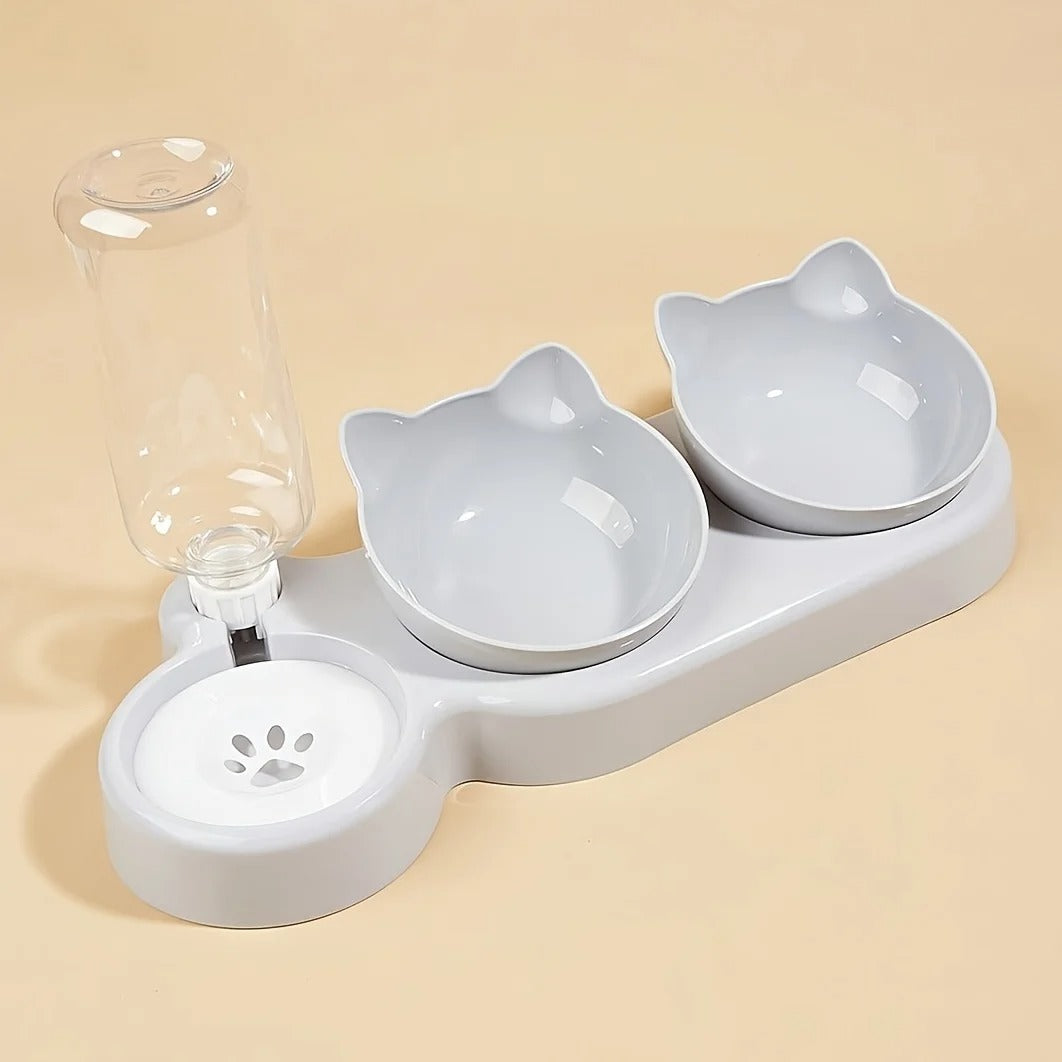 3-in-1 Cat Feeding Station
