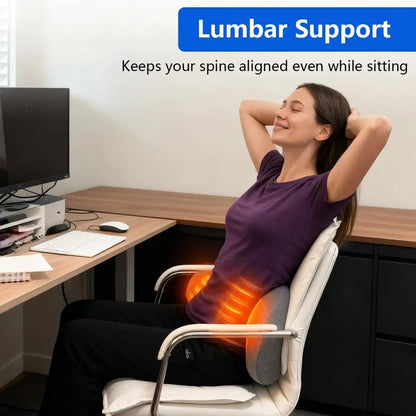 Heated Back Massager– Vibration Therapy Pillow