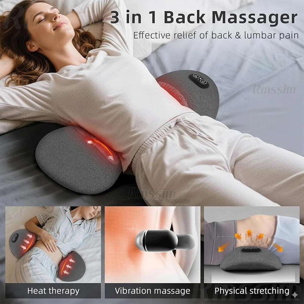 Heated Back Massager– Vibration Therapy Pillow