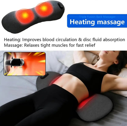 Heated Back Massager– Vibration Therapy Pillow